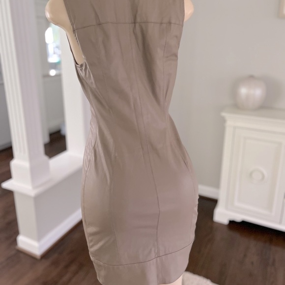 Taupe faux leather House of CB dress - Picture 3 of 5